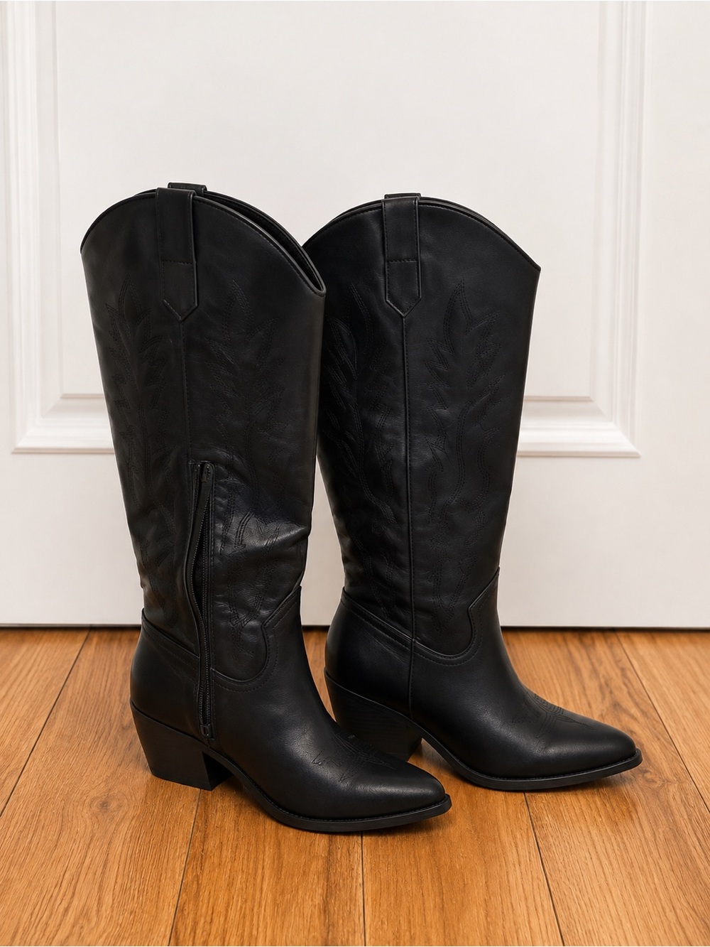 Elegant Black Heeled Boots for Women
